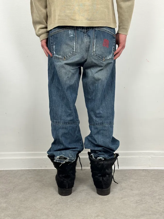 2000s Marithé + François Girbaud Blue Rebel Cozy Denim Jeans - Image 3