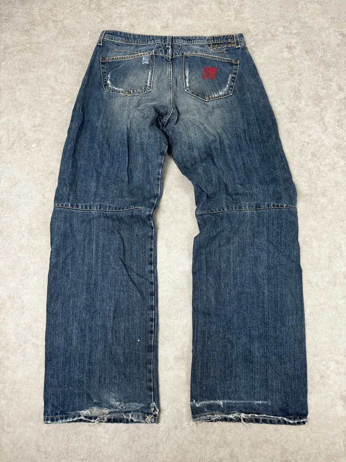 2000s Marithé + François Girbaud Blue Rebel Cozy Denim Jeans - Image 5
