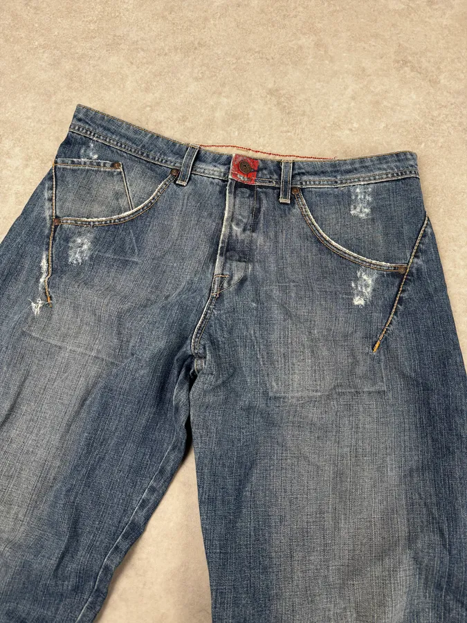 2000s Marithé + François Girbaud Blue Rebel Cozy Denim Jeans - Image 6