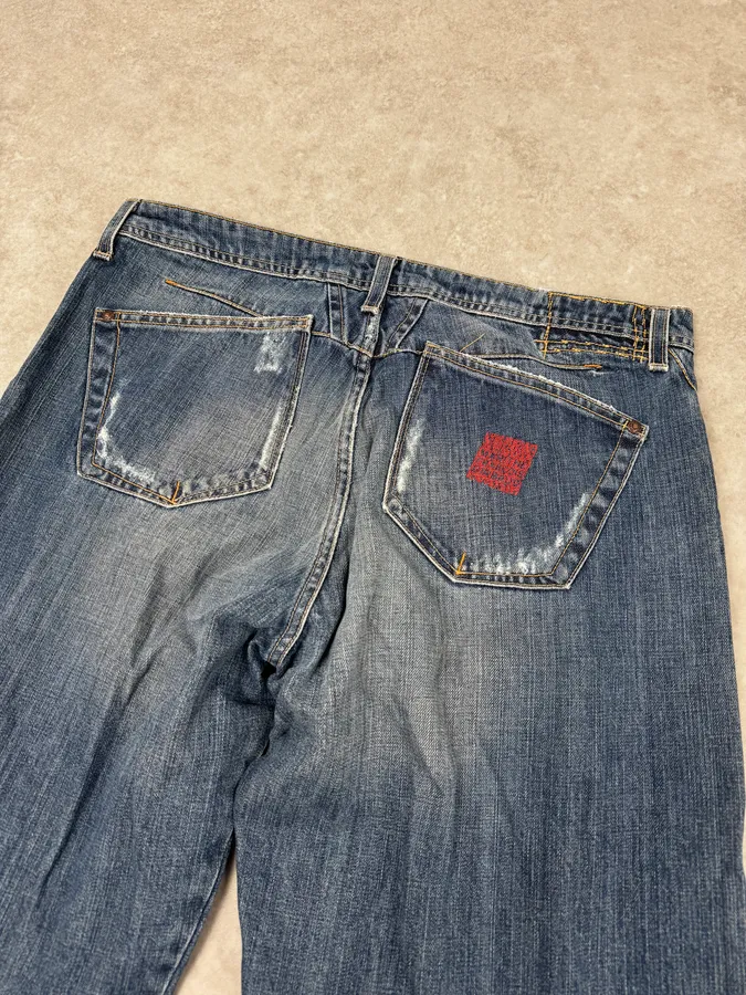 2000s Marithé + François Girbaud Blue Rebel Cozy Denim Jeans - Image 7