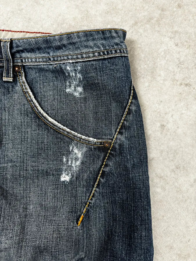 2000s Marithé + François Girbaud Blue Rebel Cozy Denim Jeans - Image 8