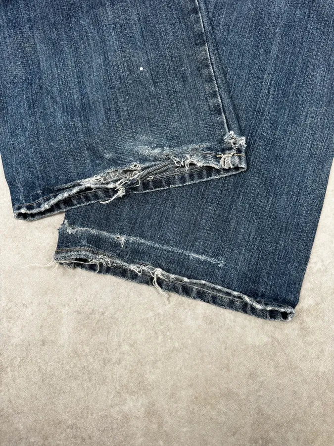 2000s Marithé + François Girbaud Blue Rebel Cozy Denim Jeans - Image 9