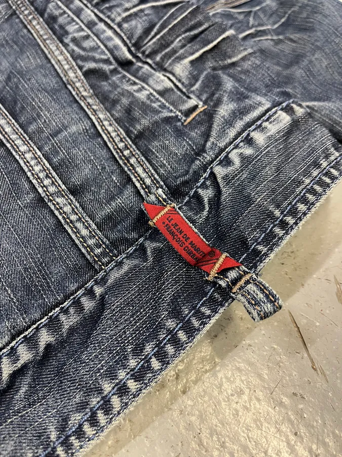 2000s Marithé + François Girbaud Blue Rebel Faded Denim Jacket - Image 8