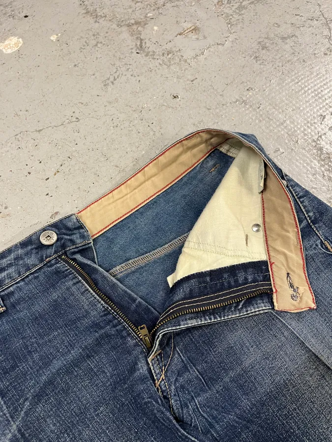 2000s Marithé + François Girbaud Blue Rebel Straight Denim Jeans - Image 10