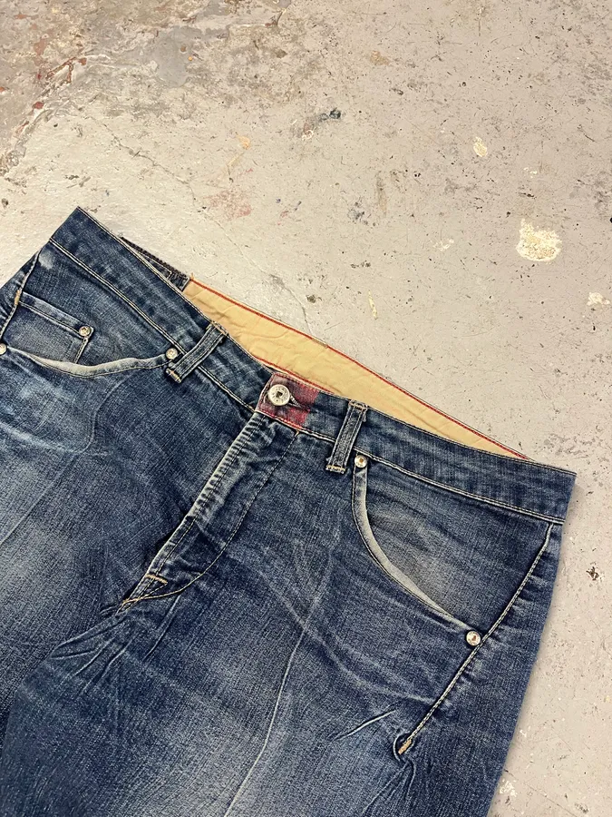 2000s Marithé + François Girbaud Blue Rebel Straight Denim Jeans - Image 6