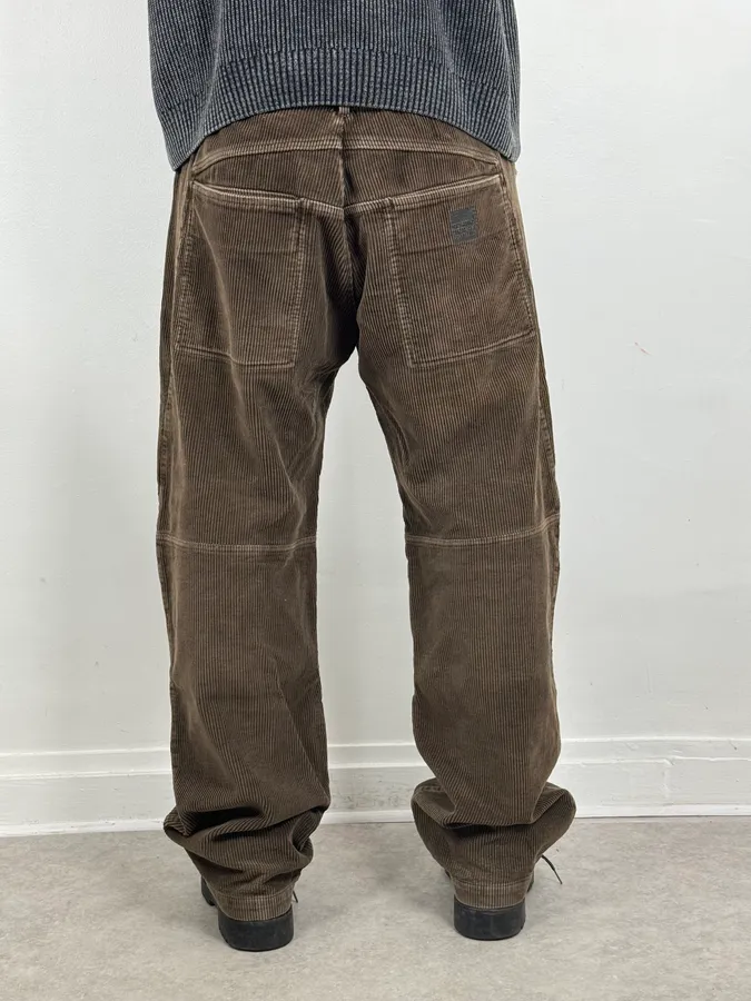 2000s Marithé + François Girbaud Brown Large Velvet Pants - Image 3