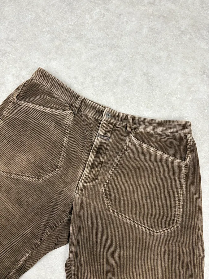2000s Marithé + François Girbaud Brown Large Velvet Pants - Image 8