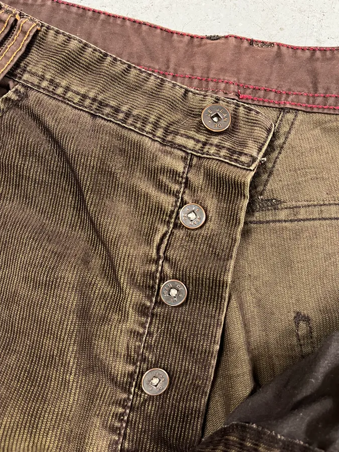 2000s Marithé + François Girbaud Brown Velvet Pants - Image 11
