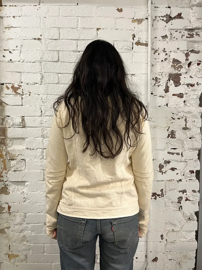 2000s Marithé + François Girbaud Creamy Beige Buttoned Cardigan Sweater - Image 2