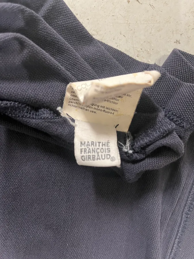 2000s Marithe + François Girbaud Elephant Hammer Navy T-Shirt - Image 10