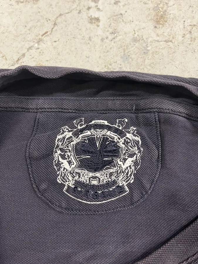 2000s Marithe + François Girbaud Elephant Hammer Navy T-Shirt - Image 8