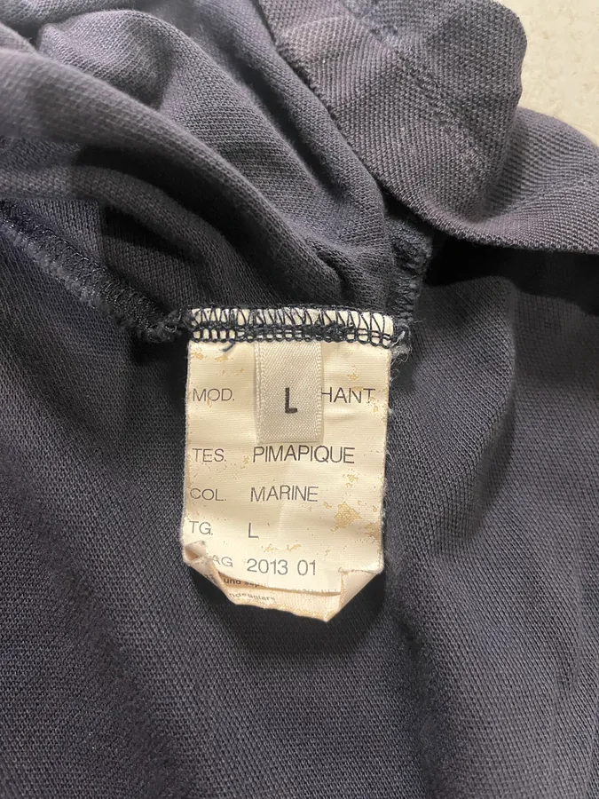 2000s Marithe + François Girbaud Elephant Hammer Navy T-Shirt - Image 9