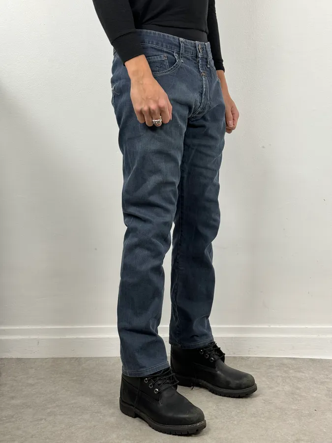 2000s Marithé + François Girbaud Faded Blue Slim Pants - Image 3