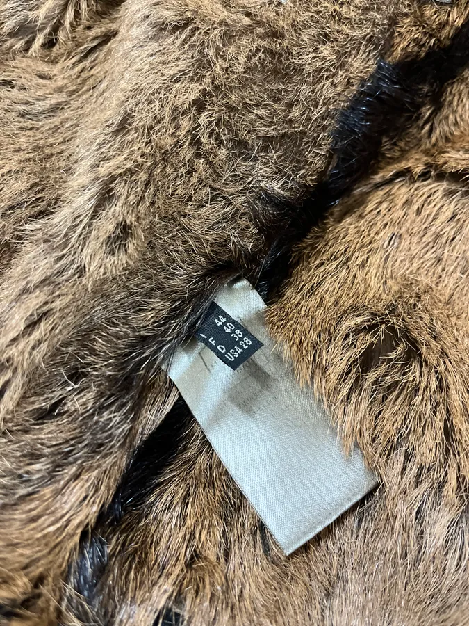 2000s Marithé + François Girbaud Fur Brown Leather Jacket - Image 13