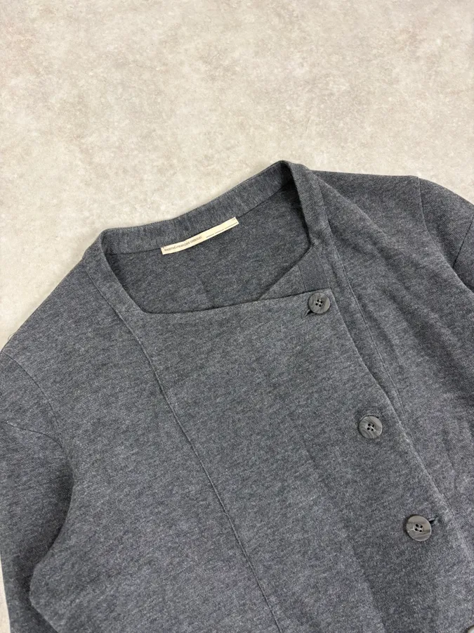 2000s Marithé + François Girbaud Grey Asymmetrical Blazer Jacket - Image 5