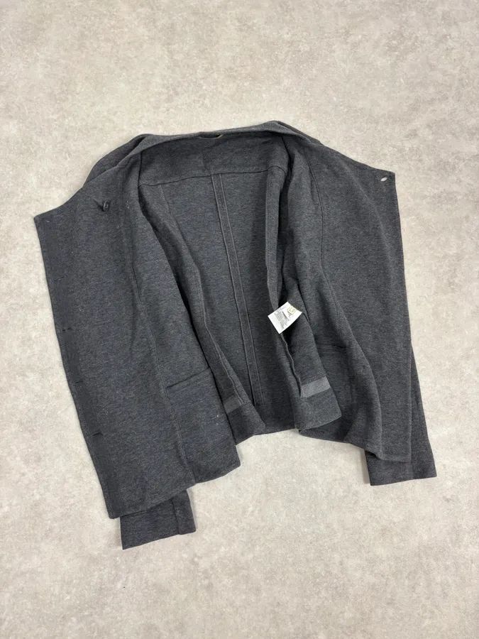 2000s Marithé + François Girbaud Grey Asymmetrical Blazer Jacket - Image 7