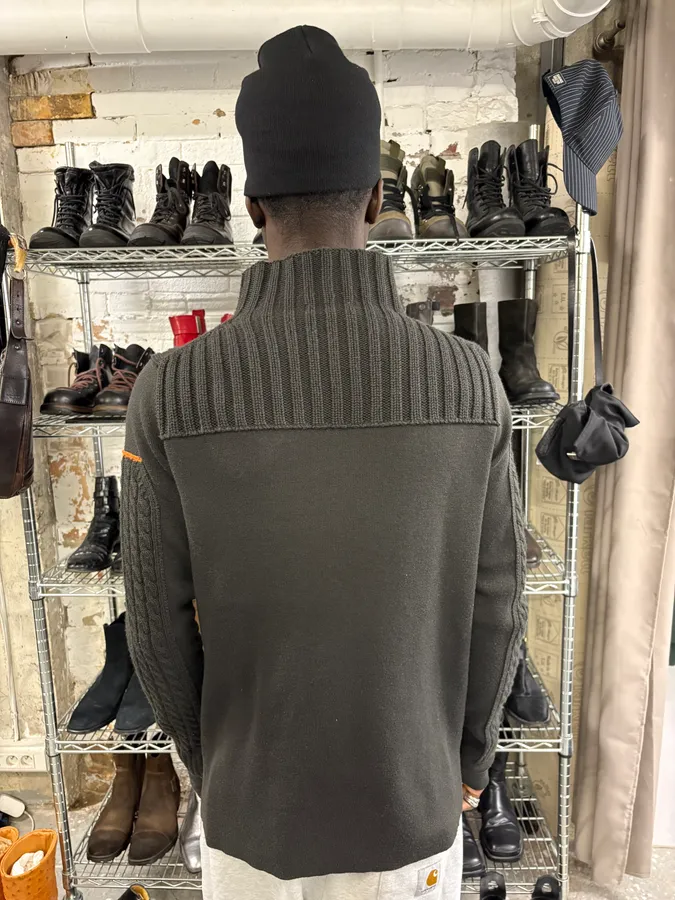 2000s Marithé + François Girbaud Grey Brown Cardigan - Image 3
