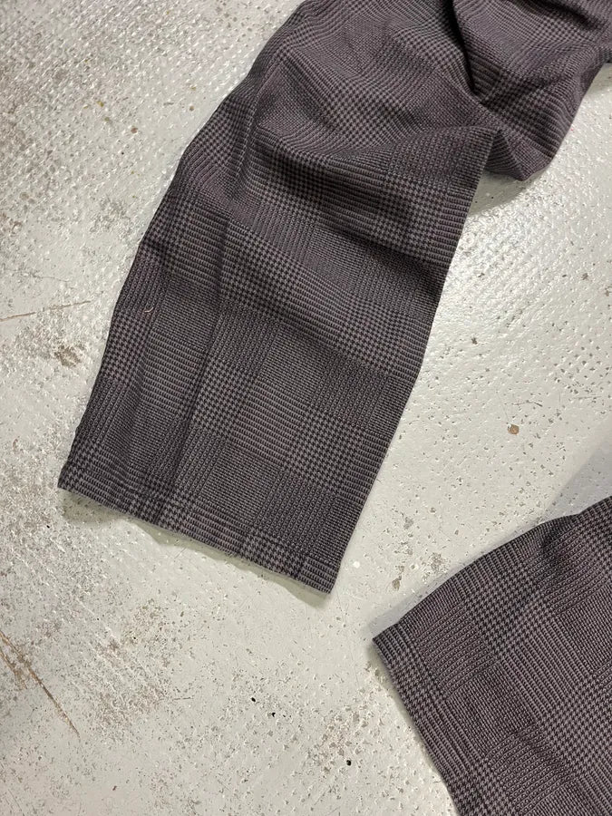 2000s Marithé + François Girbaud Grey Checkered Cozy Pants - Image 8