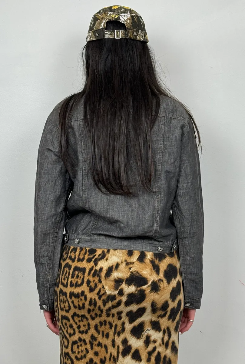 2000s Marithé + François Girbaud Grey Denim Trucker Jacket - Image 3