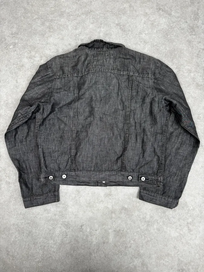 2000s Marithé + François Girbaud Grey Denim Trucker Jacket - Image 4