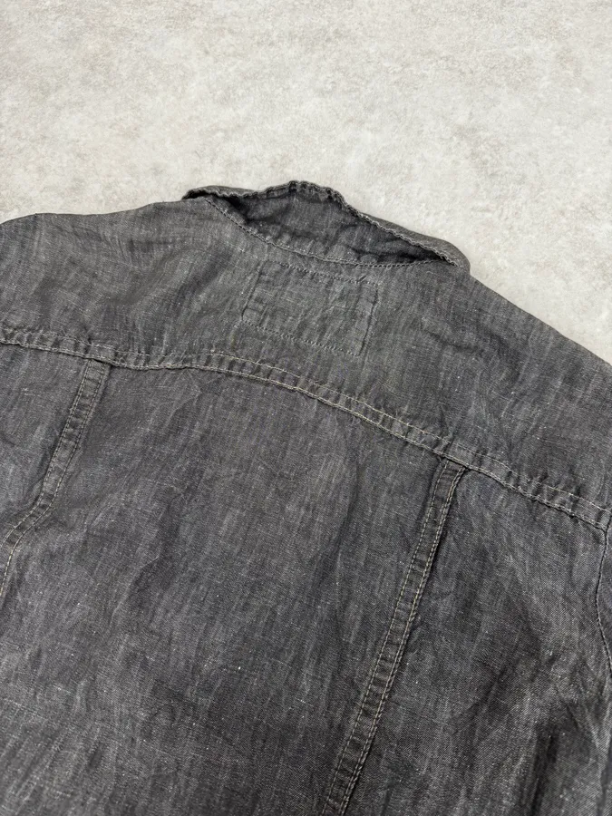2000s Marithé + François Girbaud Grey Denim Trucker Jacket - Image 6