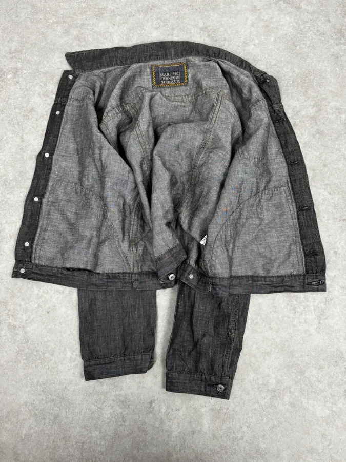 2000s Marithé + François Girbaud Grey Denim Trucker Jacket - Image 7