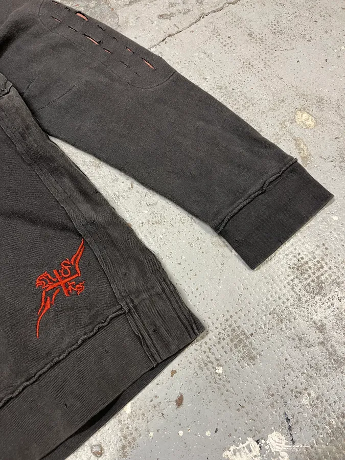 2000s Marithé + François Girbaud Grey Distressed Sweater - Image 6