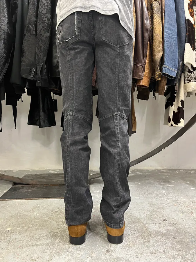 2000s Marithé + François Girbaud Grey Soft Denim Pants - Image 3