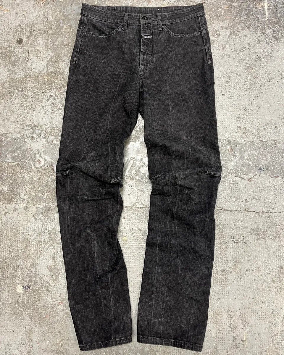 2000s Marithé + François Girbaud Grey Soft Denim Pants - Image 4
