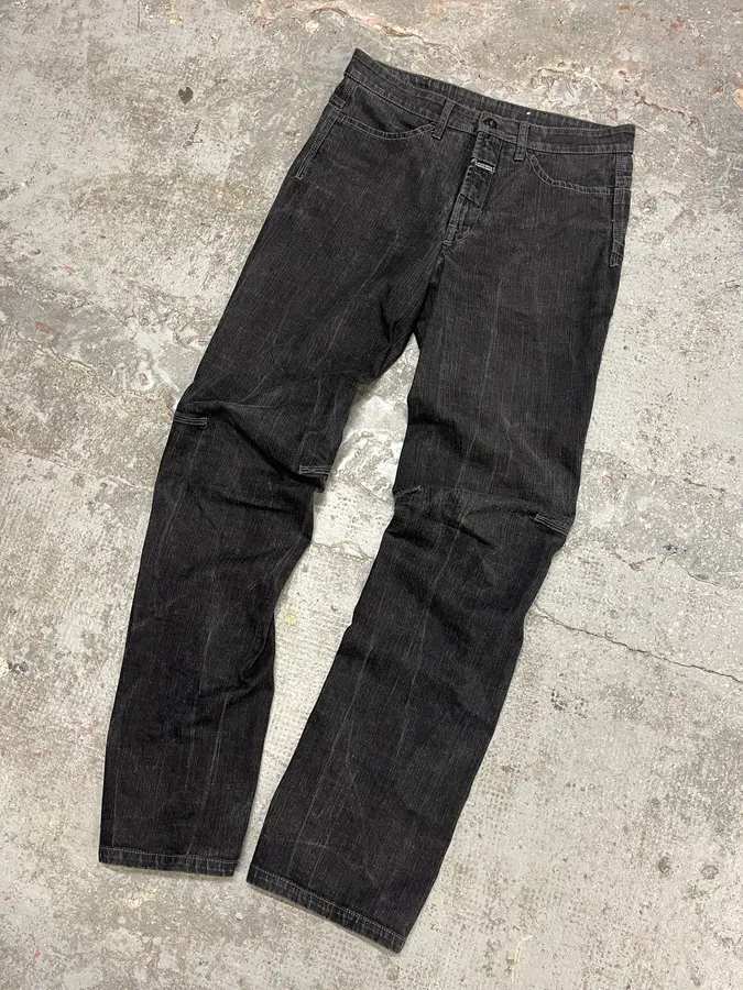 2000s Marithé + François Girbaud Grey Soft Denim Pants - Image 5