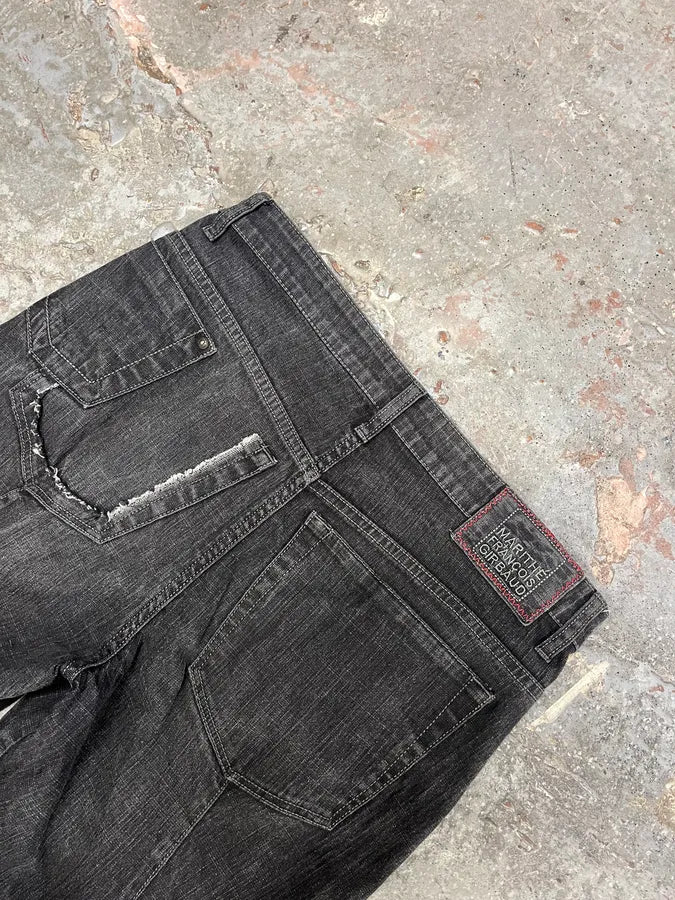 2000s Marithé + François Girbaud Grey Soft Denim Pants - Image 7