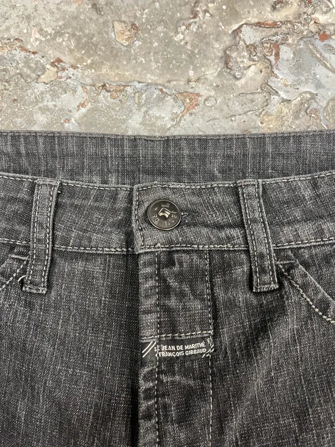 2000s Marithé + François Girbaud Grey Soft Denim Pants - Image 8