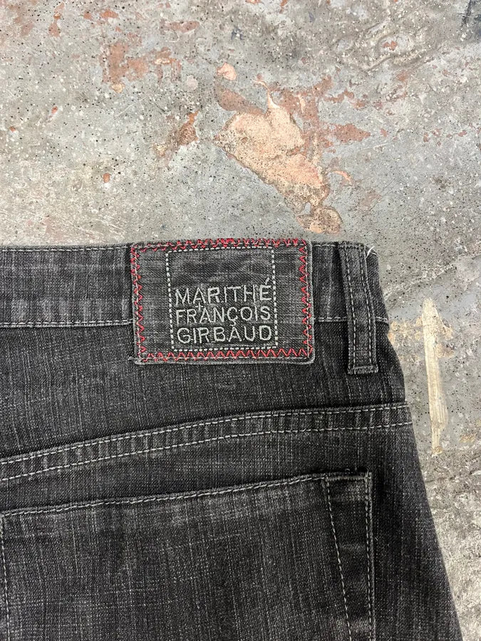 2000s Marithé + François Girbaud Grey Soft Denim Pants - Image 9