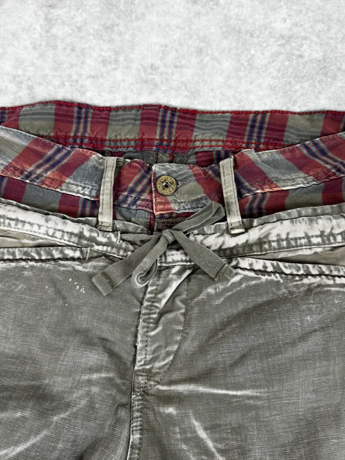 2000s Marithé + François Girbaud Khaki Green Complexed Cozy Pants - Image 5