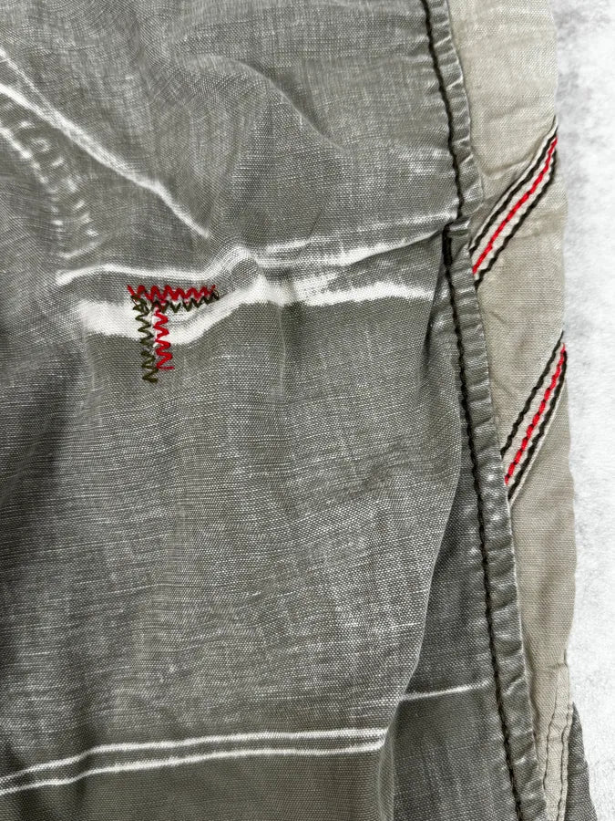2000s Marithé + François Girbaud Khaki Green Complexed Cozy Pants - Image 7