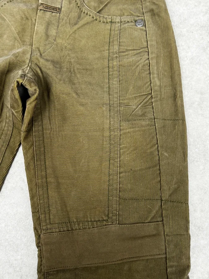 2000s Marithé + François Girbaud Khaki Green Velvet Pants - Image 10
