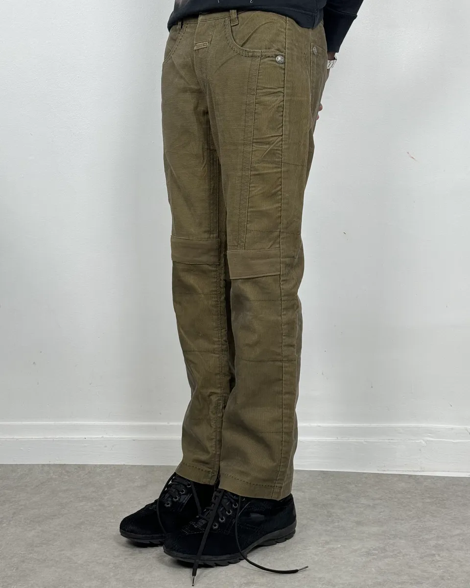 2000s Marithé + François Girbaud Khaki Green Velvet Pants - Image 3