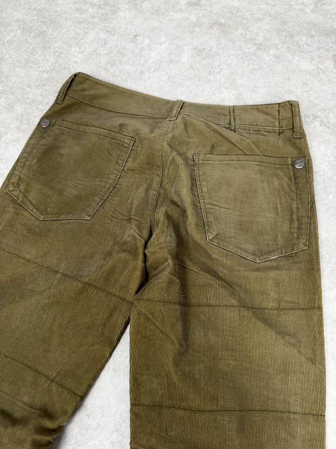 2000s Marithé + François Girbaud Khaki Green Velvet Pants - Image 7