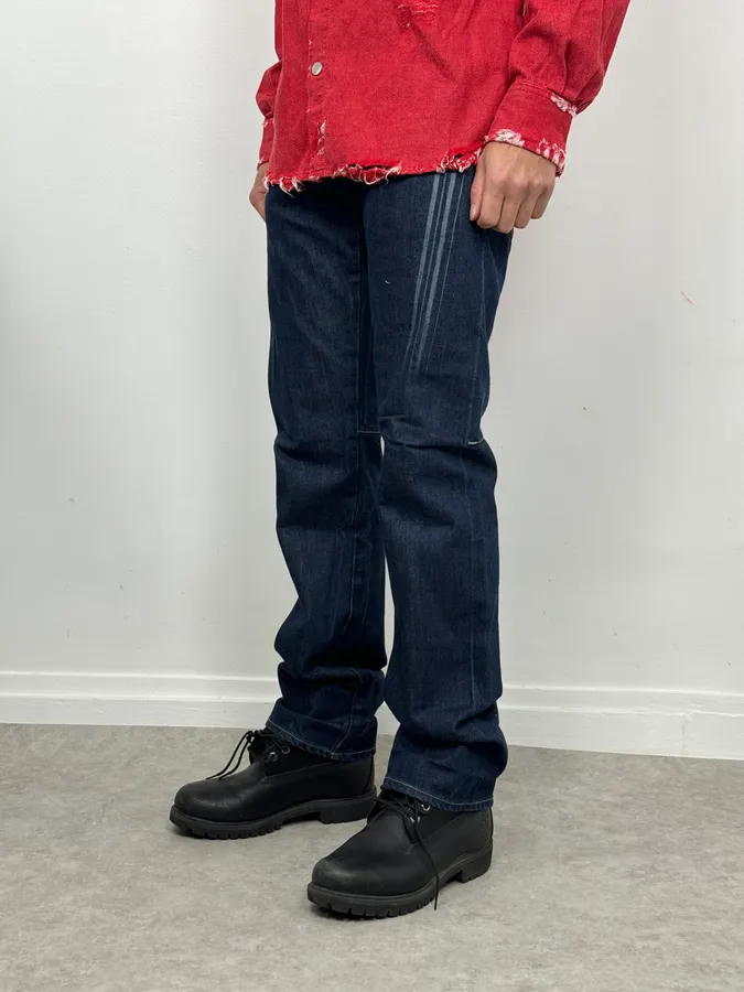 2000s Marithé + François Girbaud Large Navy Denim Jeans - Image 3