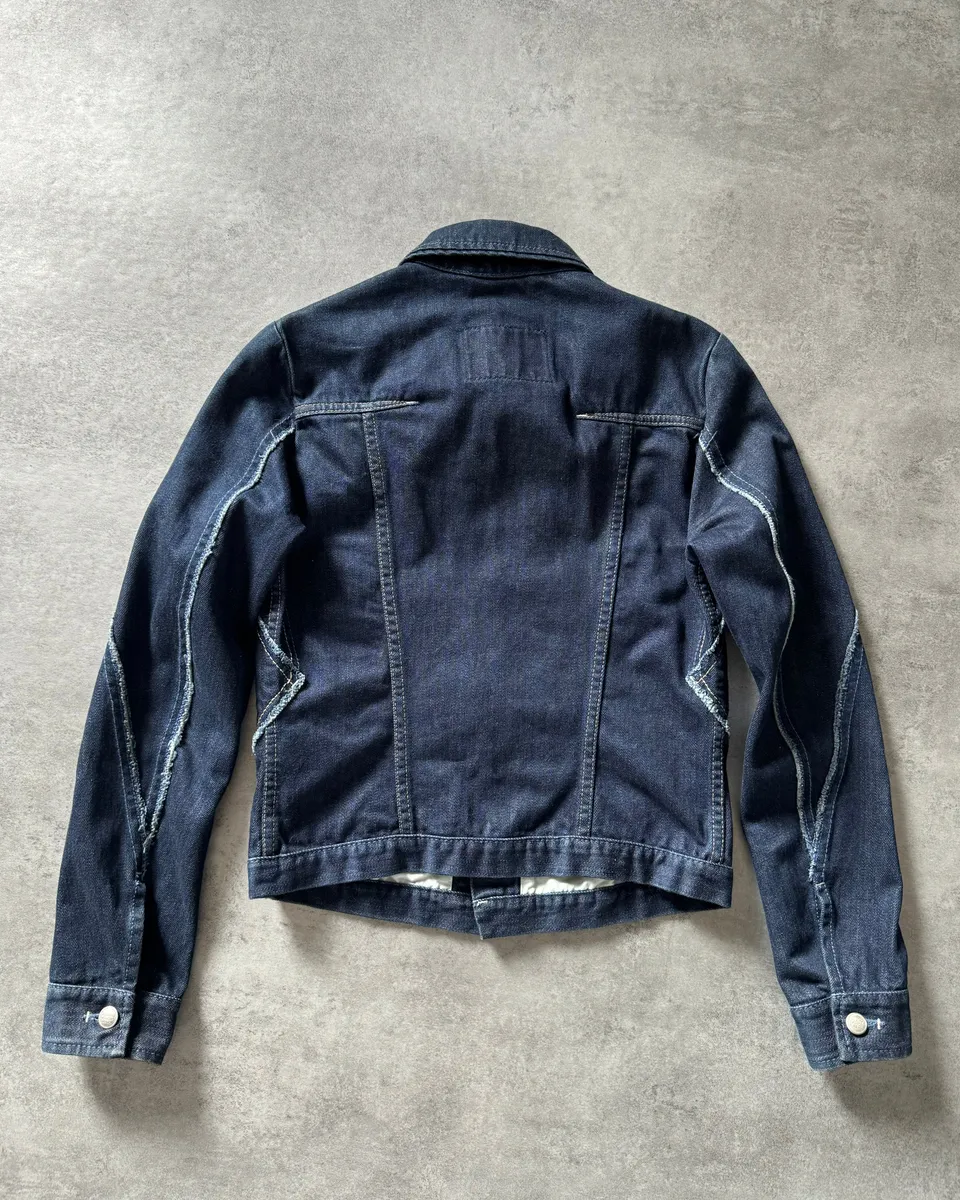 2000s Marithé + François Girbaud Modern Symmetrical Denim Jacket - Image 2