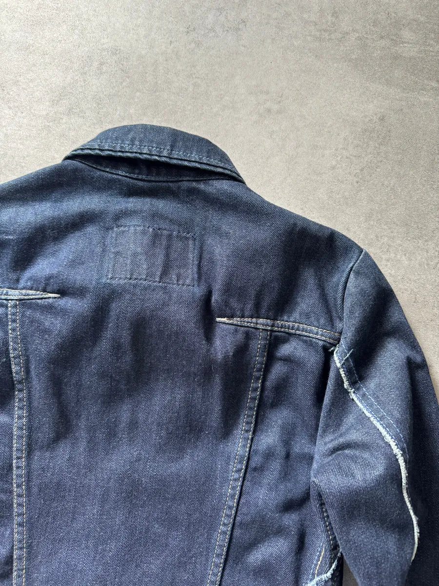 2000s Marithé + François Girbaud Modern Symmetrical Denim Jacket - Image 5