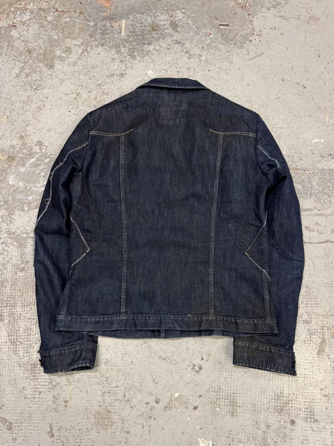 2000s Marithé + François Girbaud Navy Brut Denim Jacket - Image 6