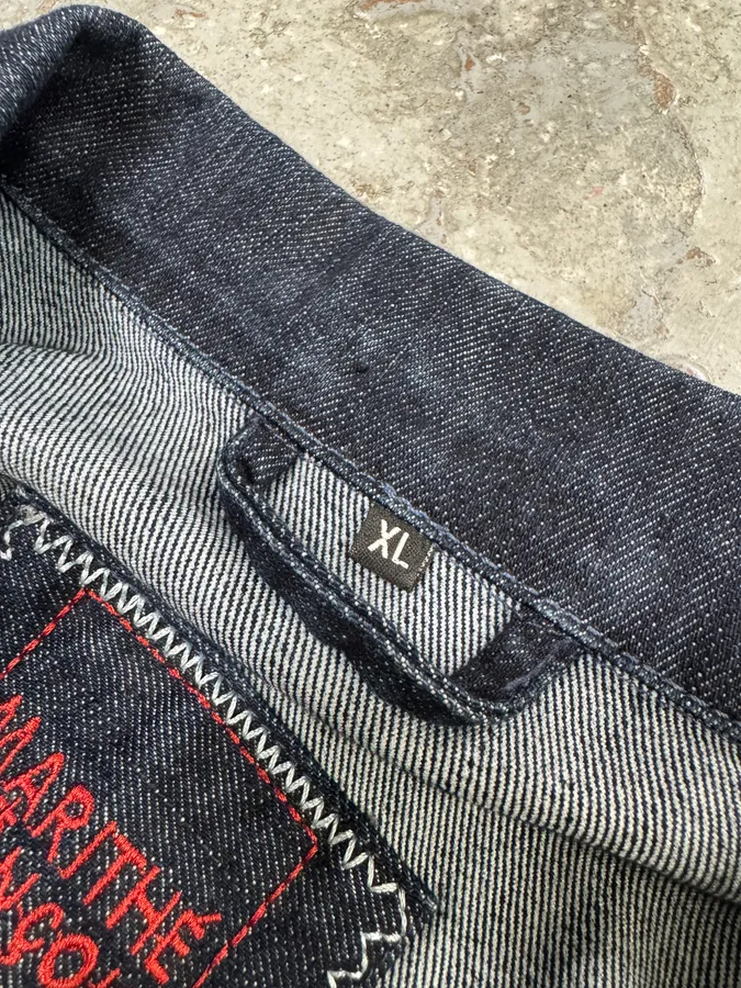 2000s Marithé + François Girbaud Navy Brut Denim Jacket - Image 7