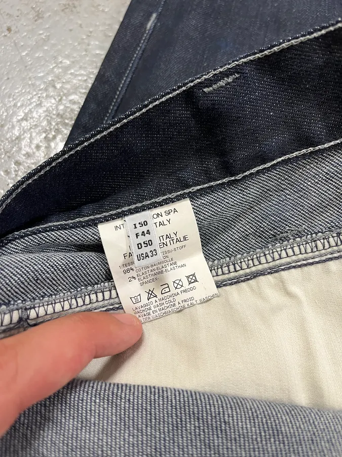 2000s Marithé + François Girbaud Navy Brut Denim Jeans - Image 12