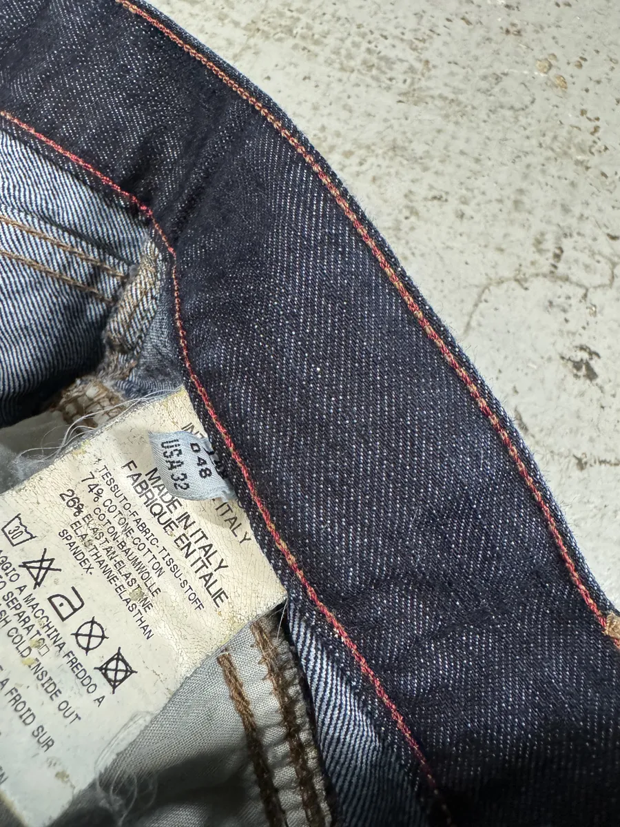 2000s Marithé + François Girbaud Navy Brut Denim Jeans - Image 6