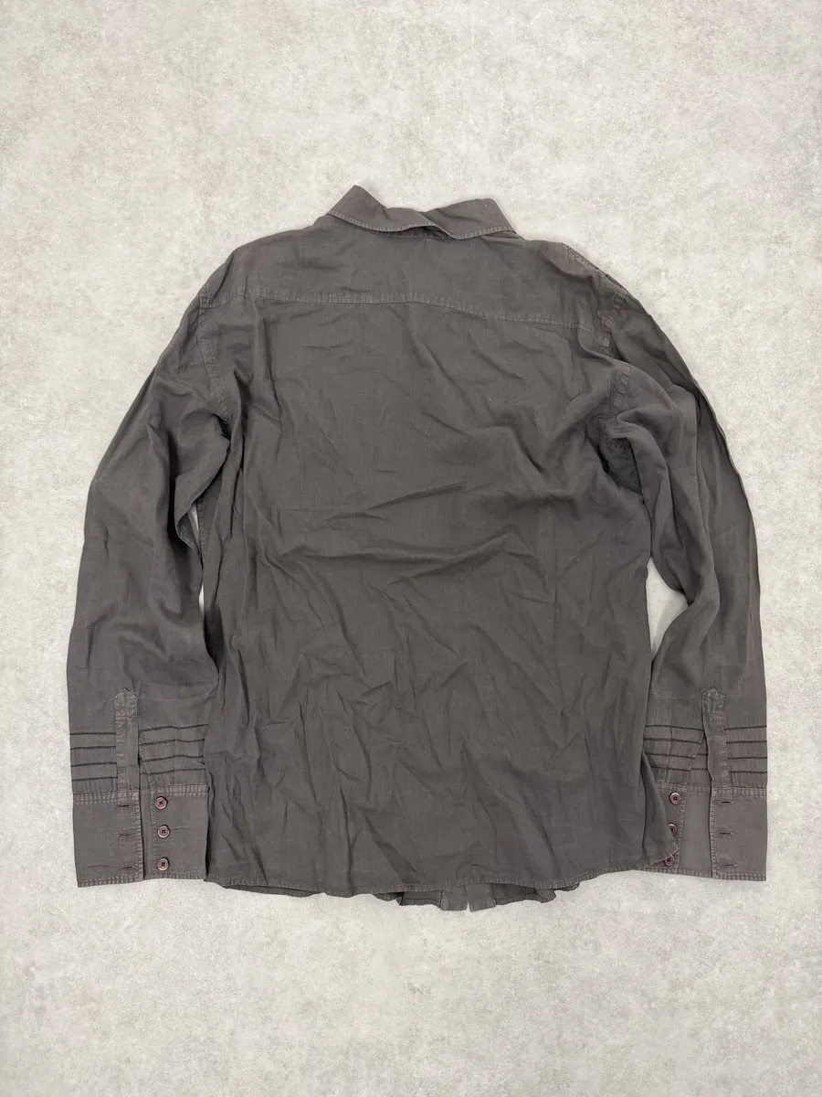 2000s Marithé + François Girbaud Brown Wings Shirt - Image 4