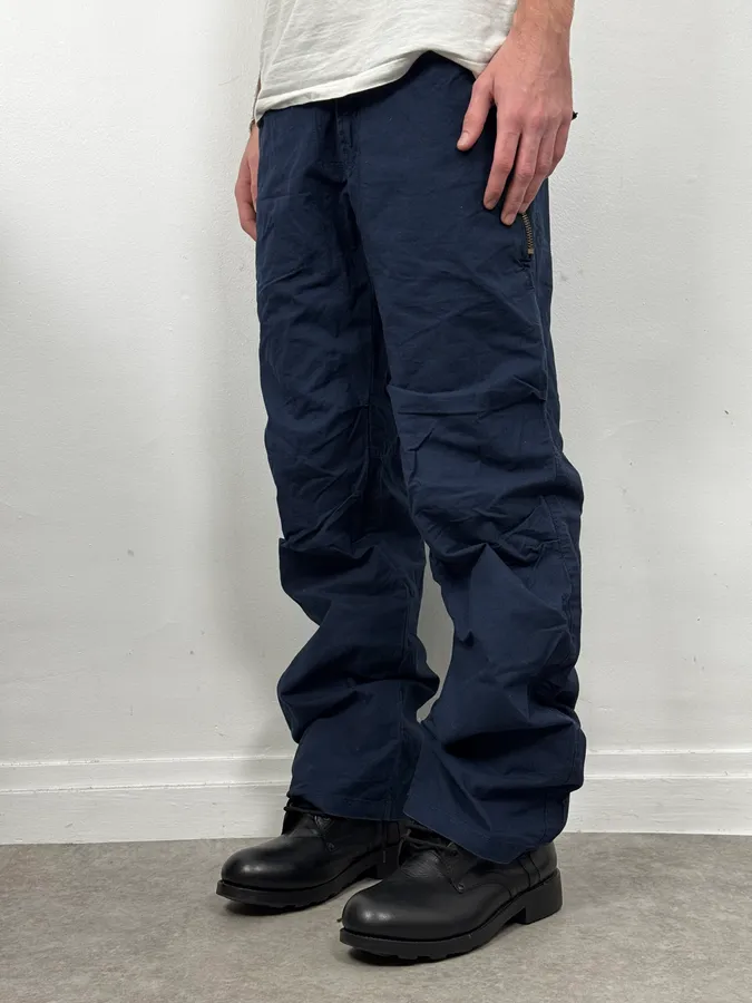 2000s Marithé + François Girbaud Navy Cozy Pants - Image 2