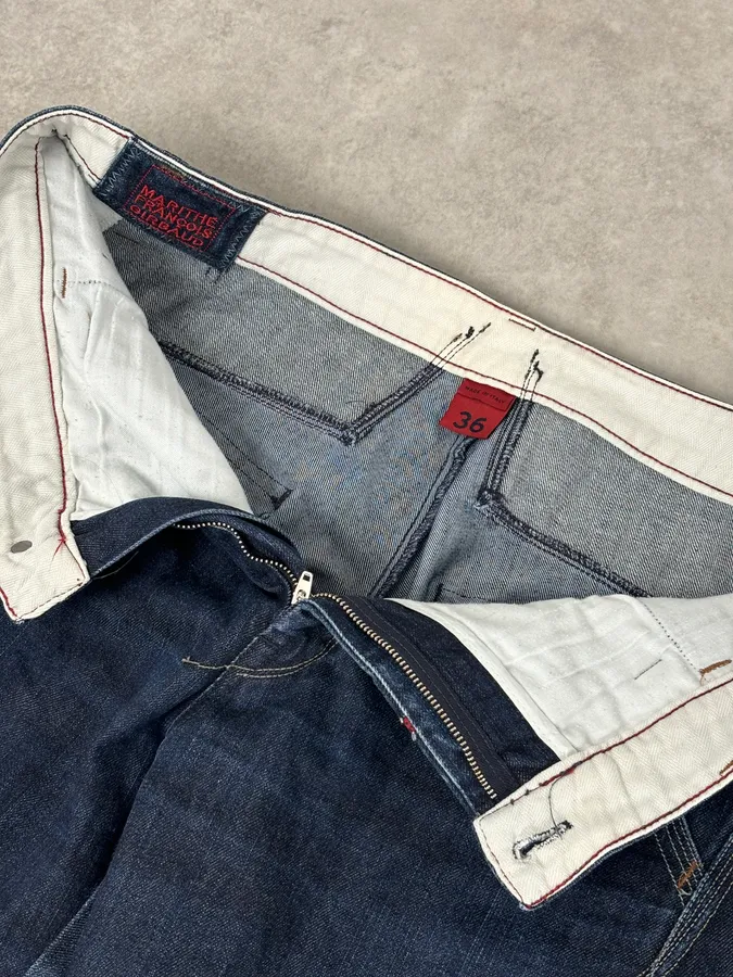2000s Marithé + François Girbaud Navy Denim Zip-Pocket Jeans - Image 10