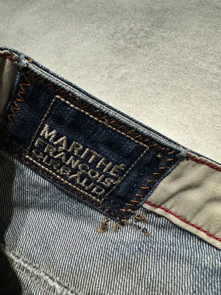 2000s Marithé + François Girbaud Navy Faded Rebel Denim Jeans - Image 11