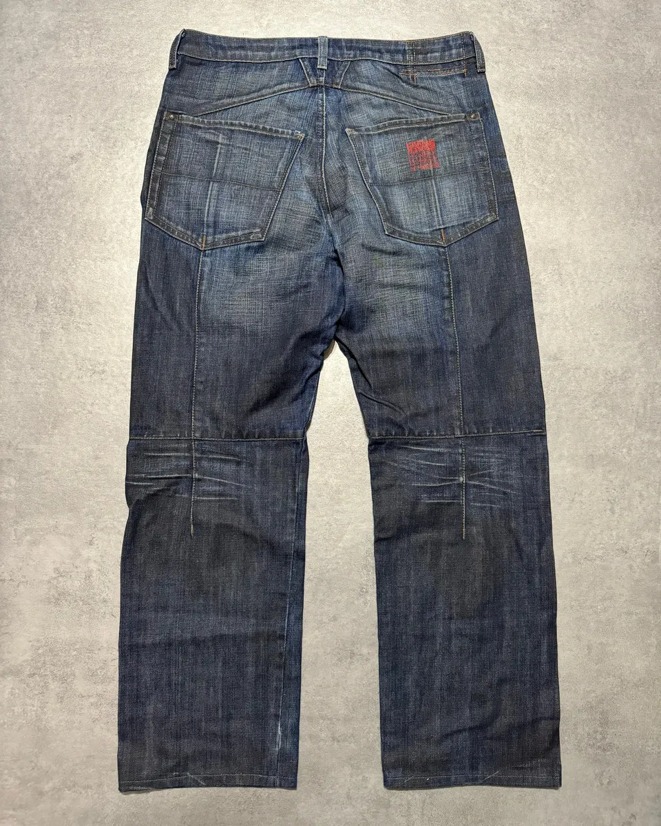 2000s Marithé + François Girbaud Navy Faded Rebel Denim Jeans - Image 5